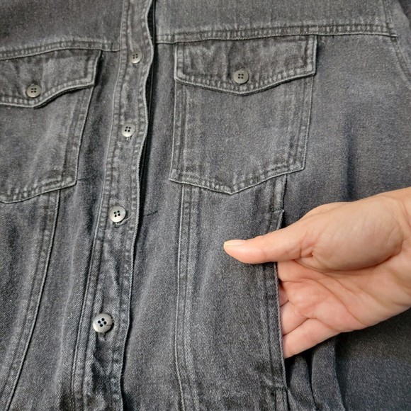 Carole Little Jacket Size 12 Gray Denim Tribal Aztec Western Knit Design - Picture 9 of 13